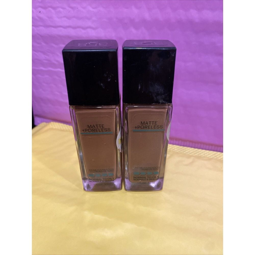 Maybelline New York Fit Me #358 LATTE Matte+Poreless Foundation 1oz- Lot Of 2‎